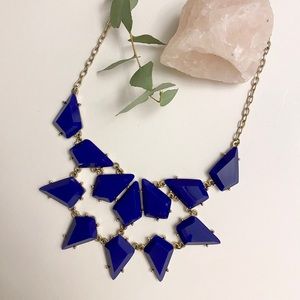 Blue crystal statement necklace